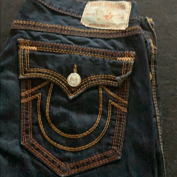 true religion orange stitching